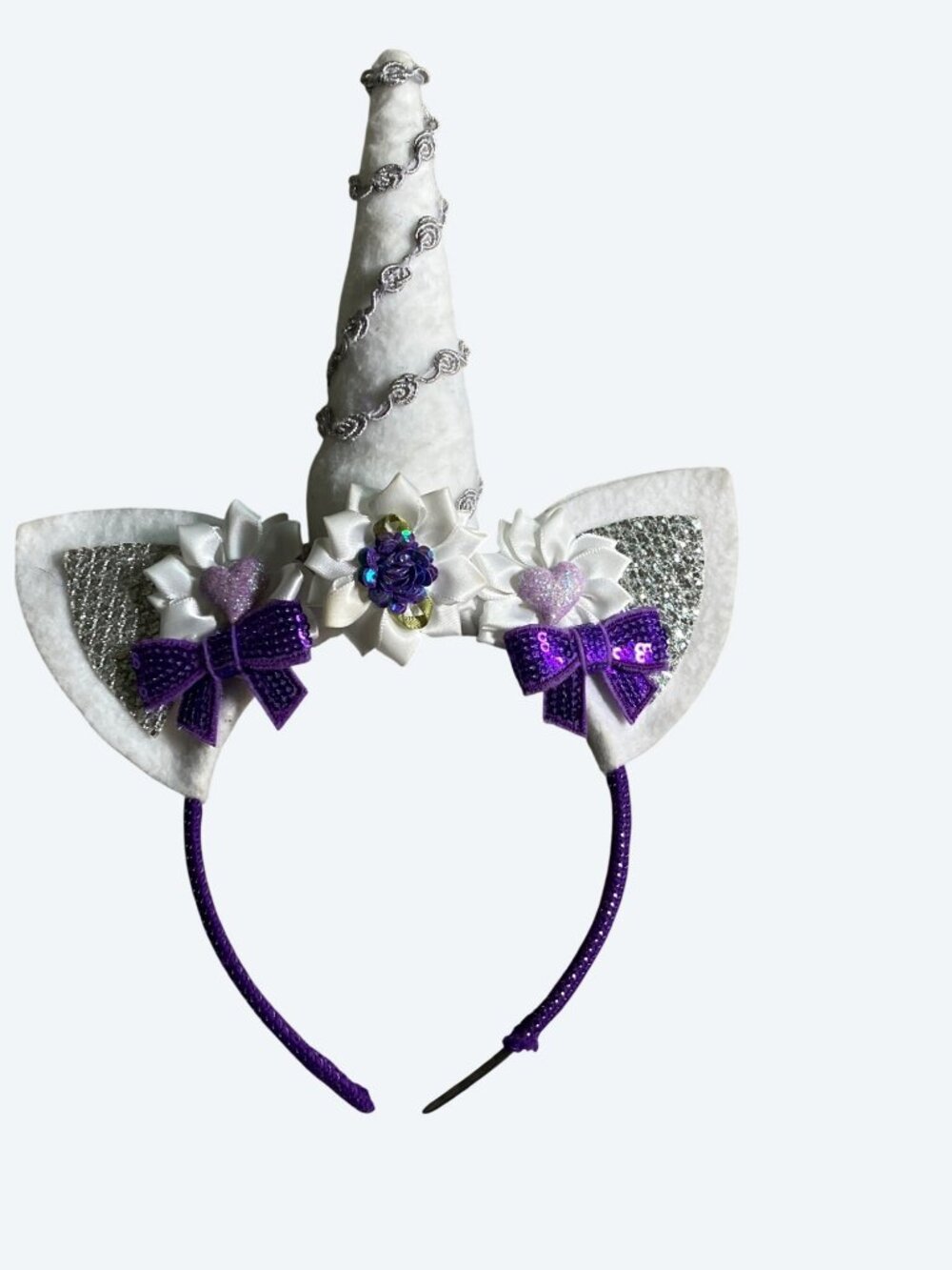 Unicorn Costume Dress and Headband Set Multicolor Tulle Skirt Girls Size Large - Picture 7 of 11
